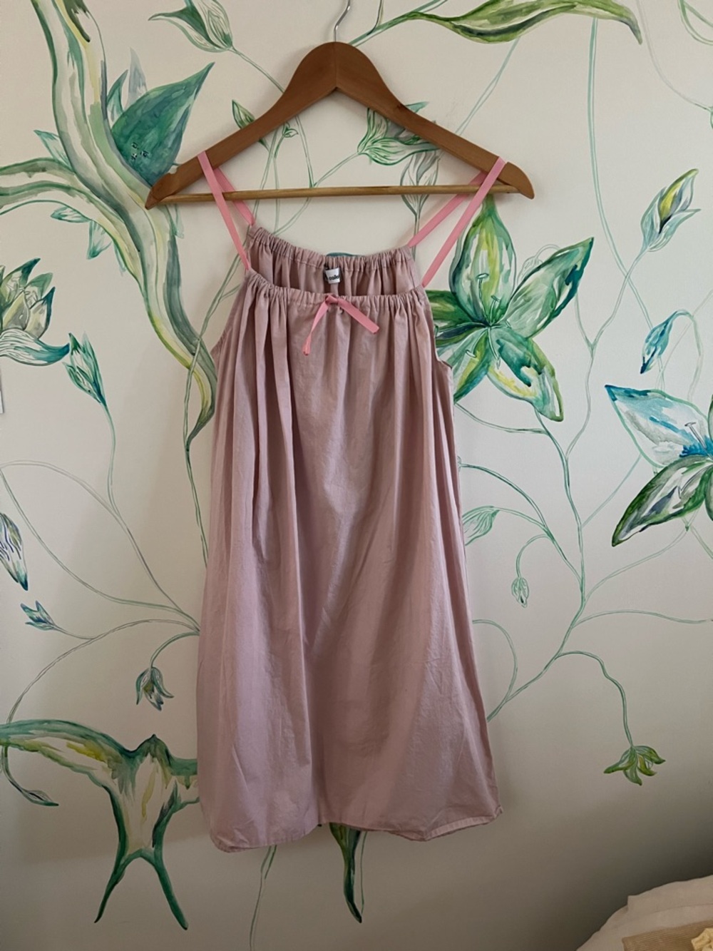 Brooke Callahan Blush Pink cotton dress with Pink Straps